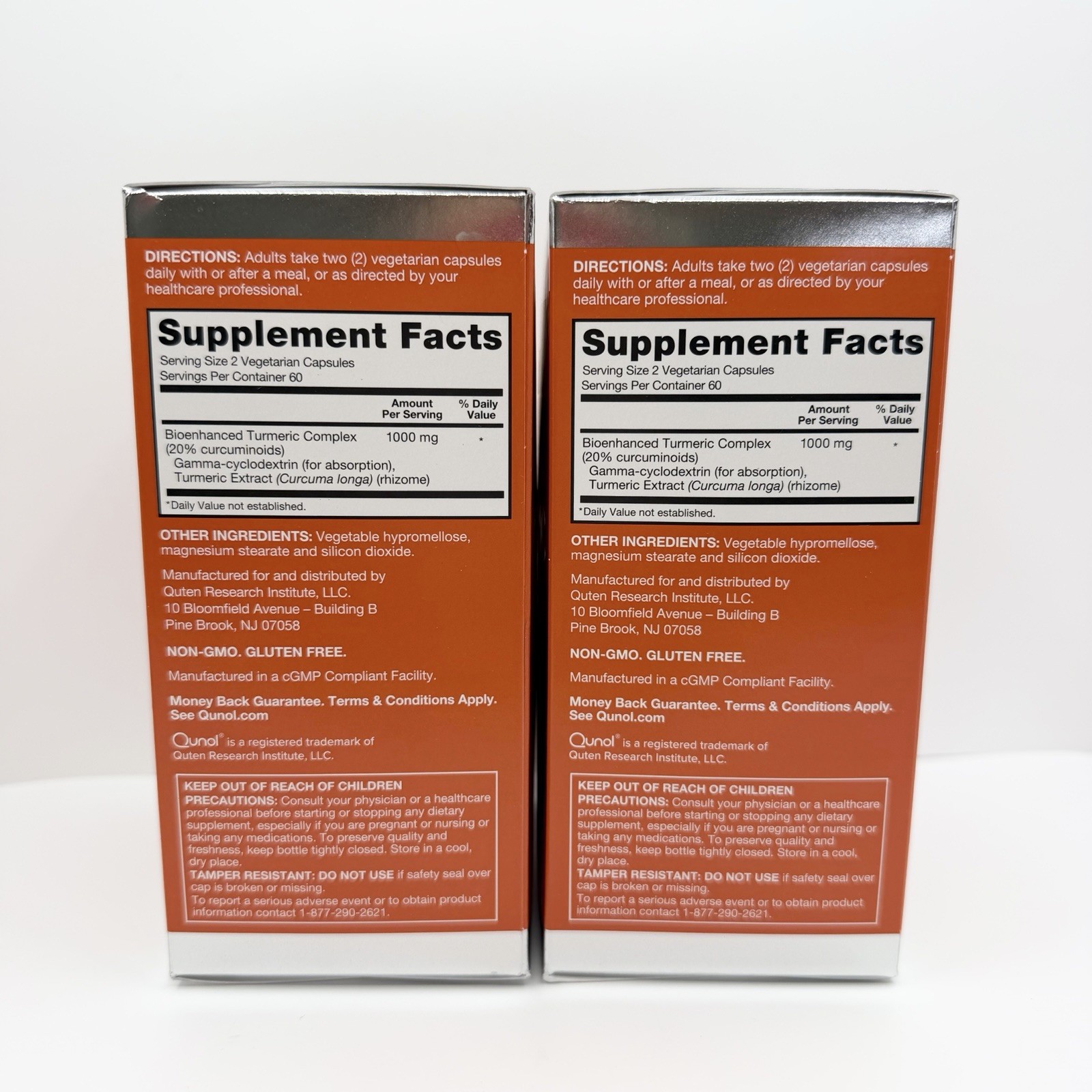 Qunol Extra Strength Turmeric 1000 mg Capsules 2 PACK New Sealed Box Exp 2028