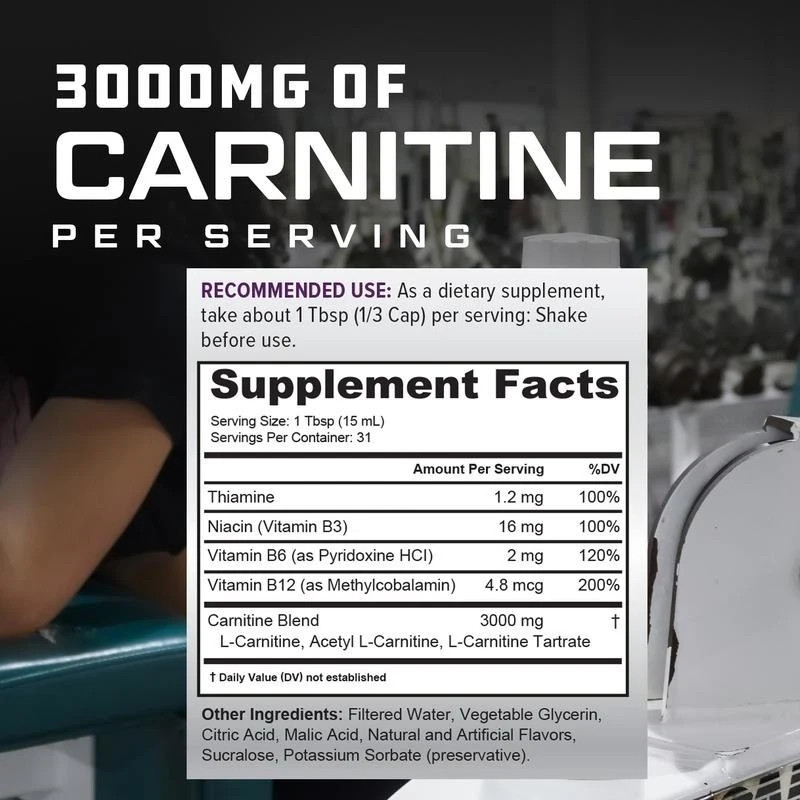 Cutler Nutrition Liquld Carnitine 3000 for Energy andRecovery Support Dietary IT