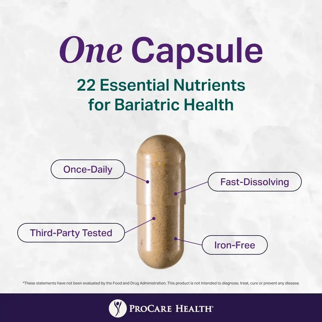 ProCare Health “1 per Day!” Bariatric Multivitamin Capsule – Iron Free