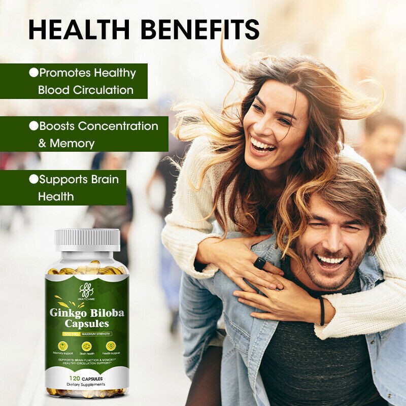 1/3/5XOrganic Ginkgo Biloba 500mg, Ginko Biloba Leaf,Memory & Concentration