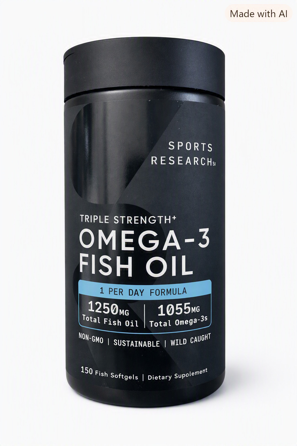 Sports Research Triple Strength Omega-3 Fish Oil, 150 Fish Softgels For Charity!