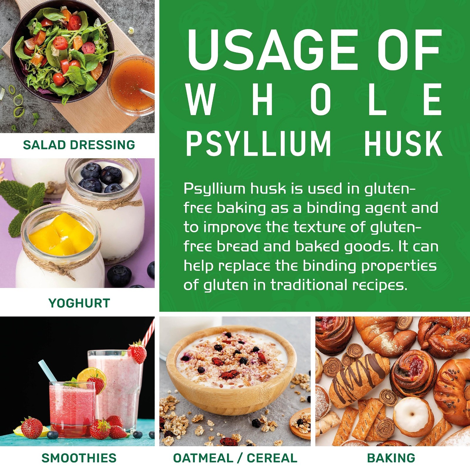 Whole Psyllium Husk 1.75 LB – Non-GMO, Unflavored, Keto Friendly, Soluble Fiber