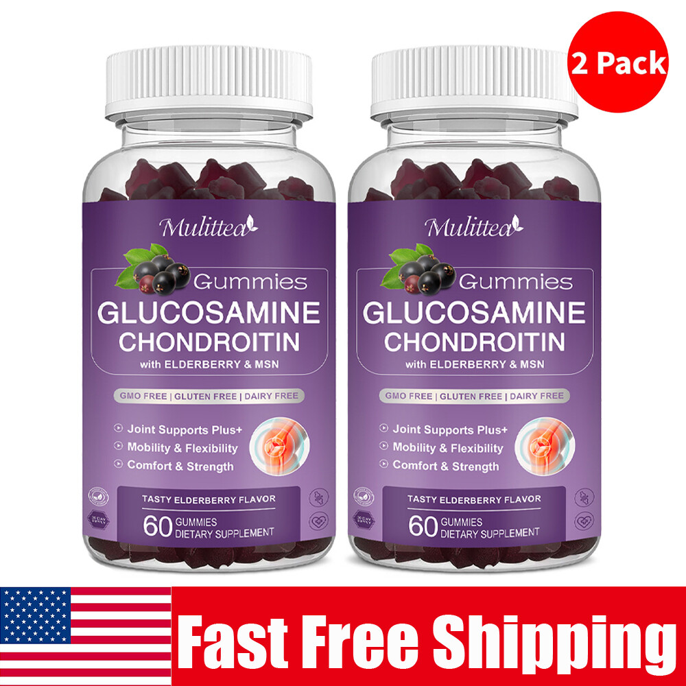 2 Pack Glucosamine Chondroitin Gummies With MSM & Elderberry for Joint Support