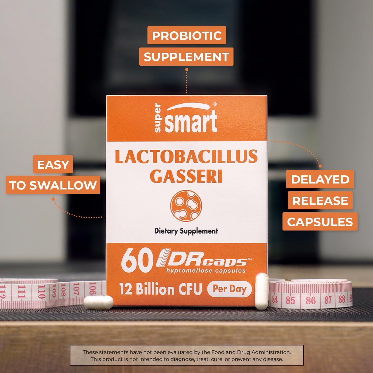 Supersmart – Lactobacillus Gasseri 12 Billion CFU per Day – Probiotic Supplem…
