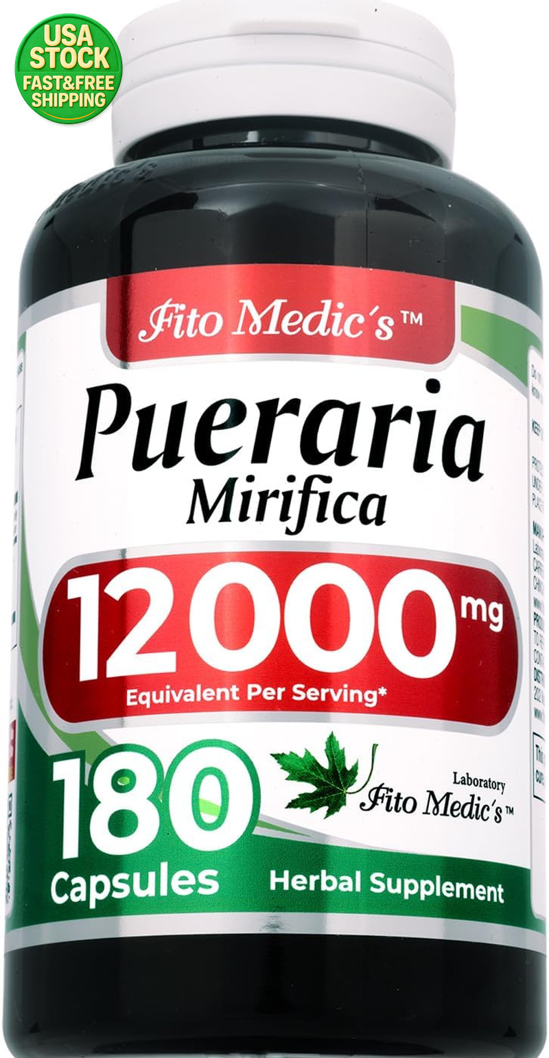 Pueraria Mirifica Capsules 600Mg Herbal Supplement 180 Count 60 Day Supply