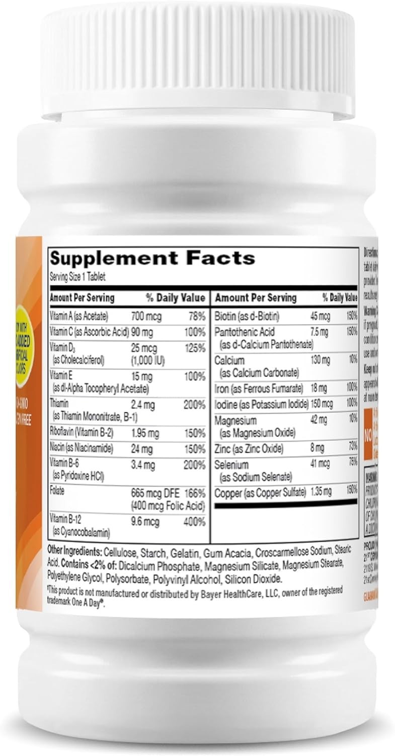 Heart Supporting Daily Multivitamins for Women – 100 Tablets, Sugar-Free Formula