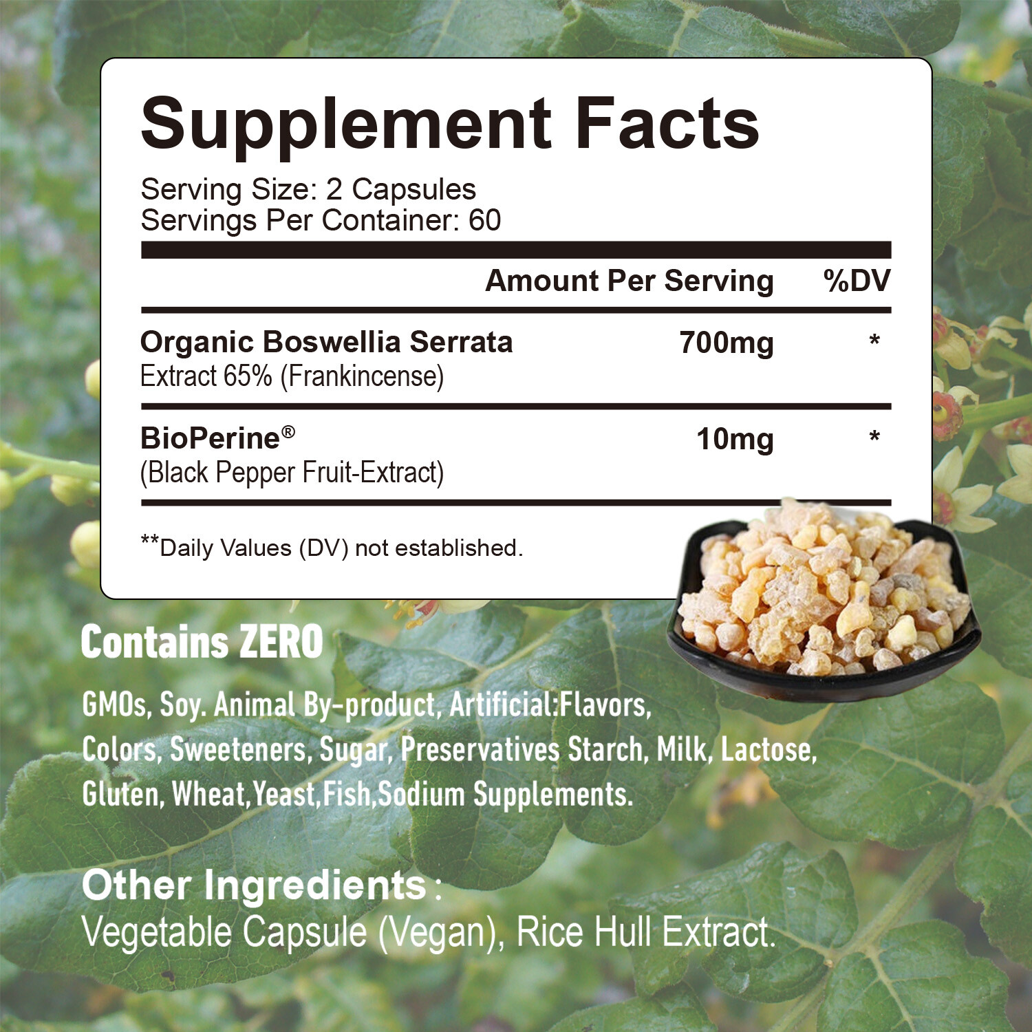 120pcs Boswellia Extract 710mg Capsules – BioPerine – Joint Health, Relieve Pain