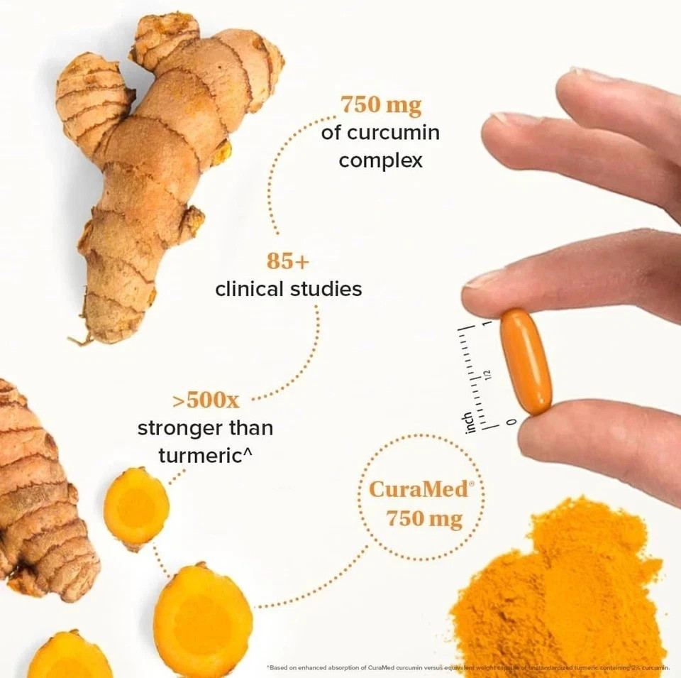 Terry Naturally CuraMed 750 mg – Antioxidant Supplement Curcumin 120 Softgels