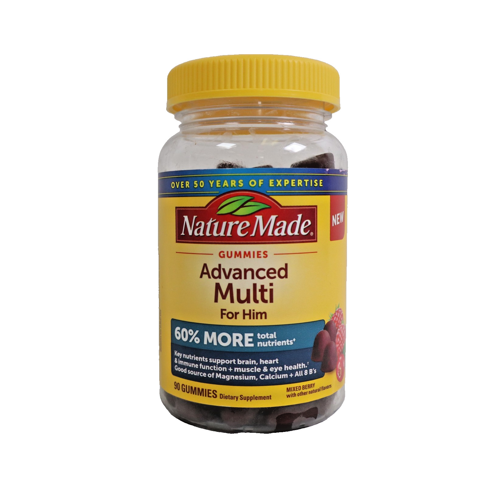 Nature Made Advanced Multivitamin Men Gummies, Mixed Berry 90ct EXP 05/2026