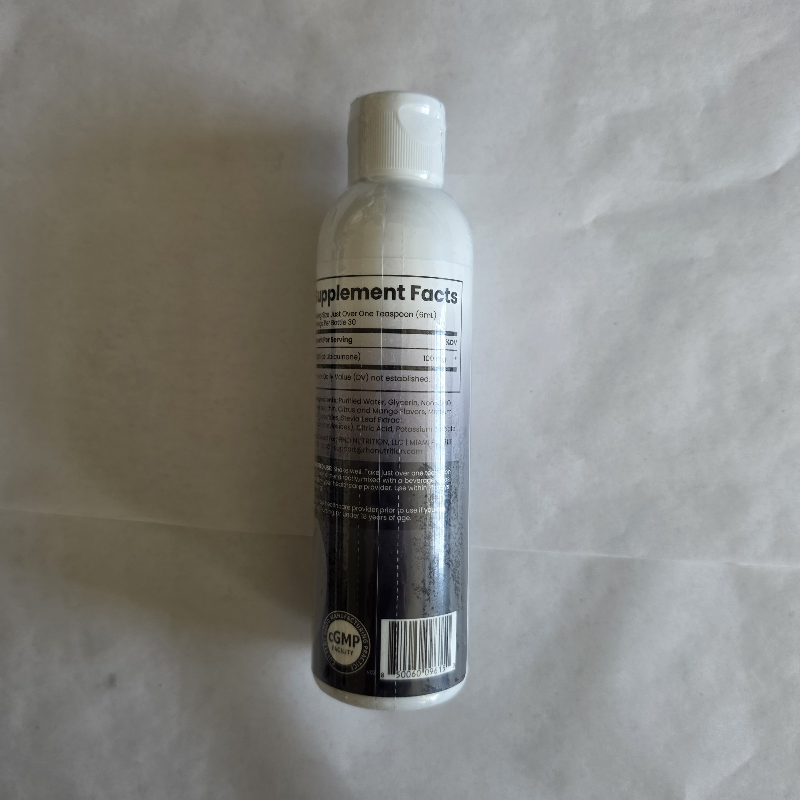 RHO Nutrition – Liposomal CoQ10 – 6 fl oz – Expiration: 02/2028