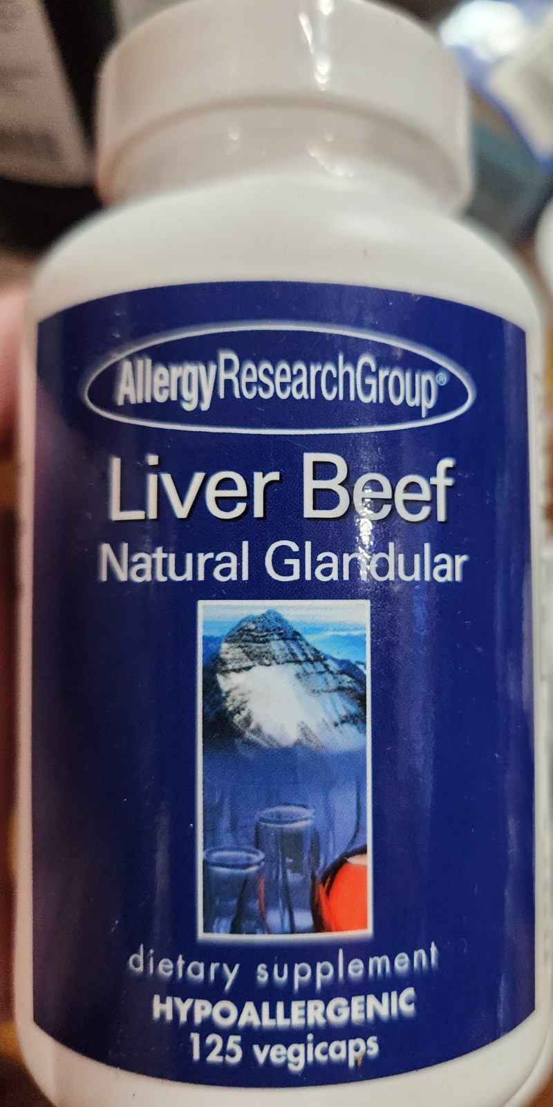 Allergy Research Group , Liver Beef , 125 VEGICAPS , EXP : 2027