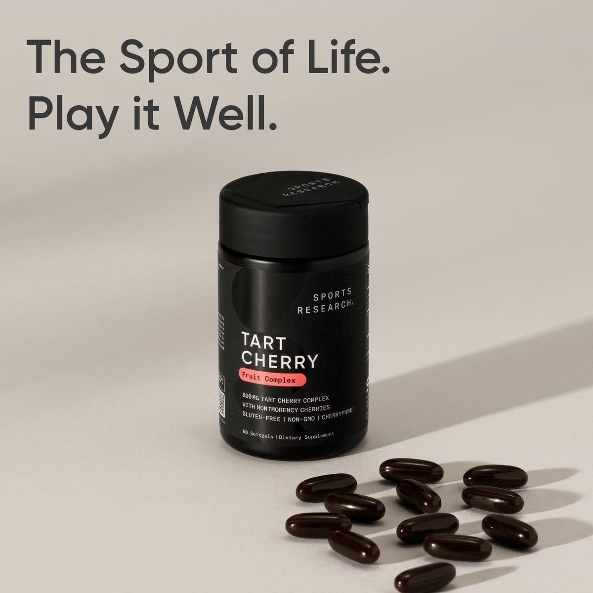 60 Count Montmorency Tart Cherry Softgels – Gluten-Free Antioxidant Solution