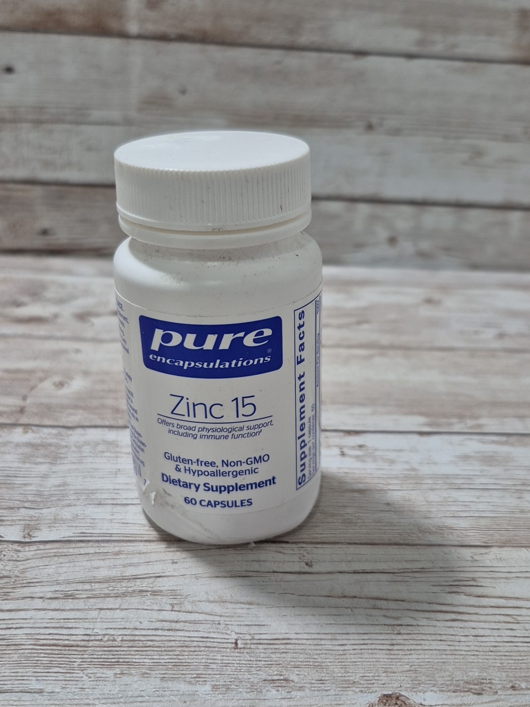 Pure Encapsulations Zinc 15 Picolinate 15mg 60 caps NEW SEALED EXP 06/2027