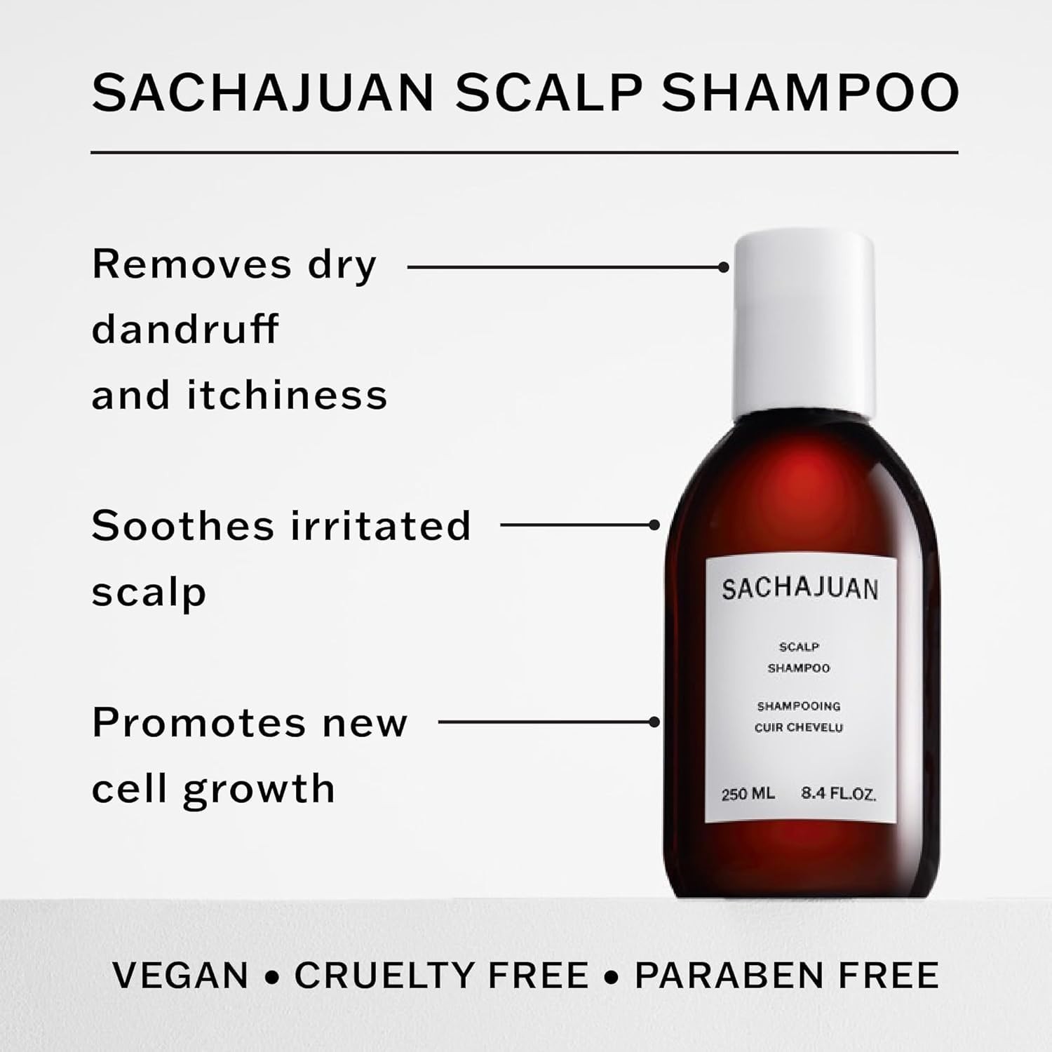 SACHAJUAN Scalp Shampoo for Dry Itchy Scalp 8.4 Fl Oz + 3.4 Fl Oz (Pack of 2)