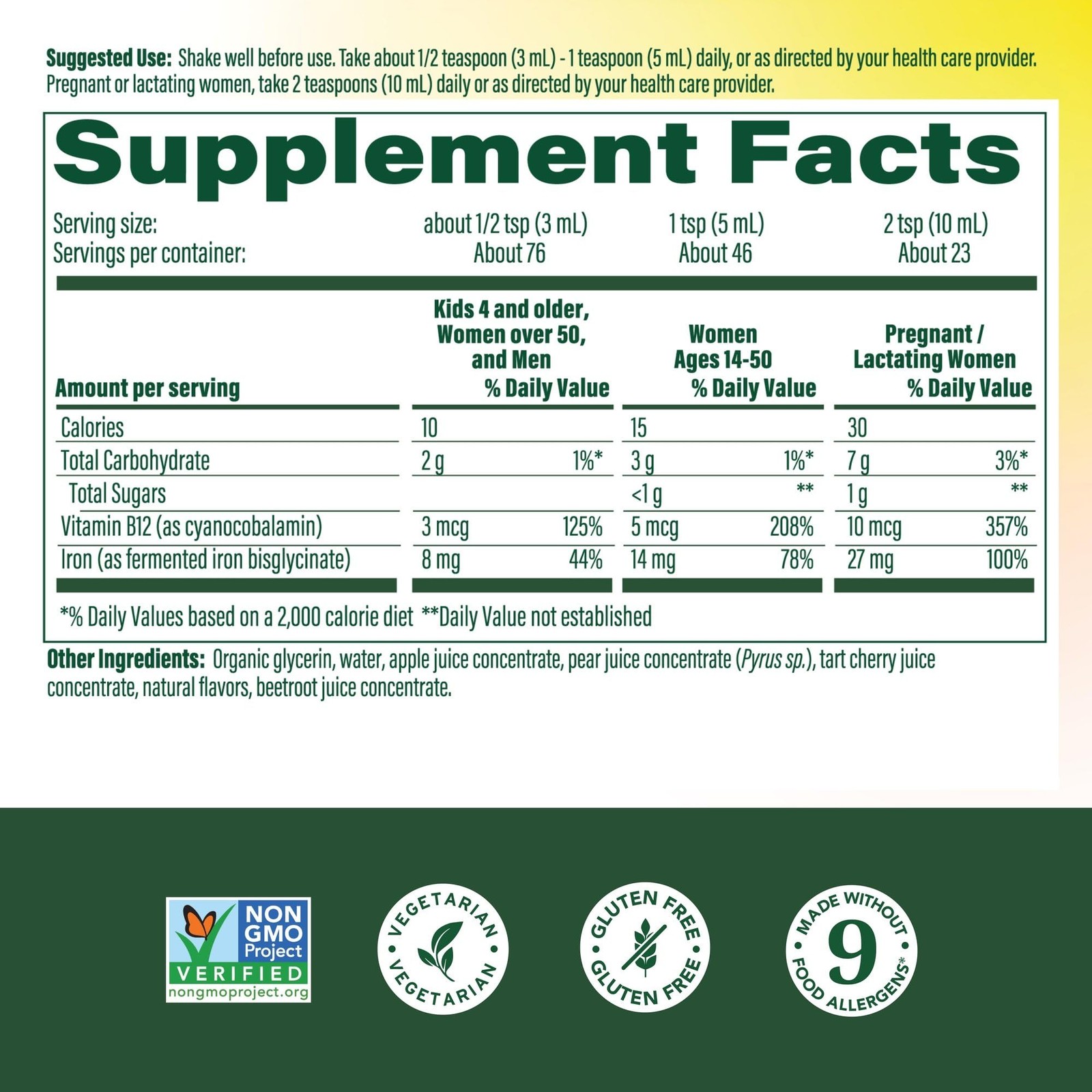 MegaFood Blood Builder Liquid Iron Supplement for Women, Men & Kids, Clinical…