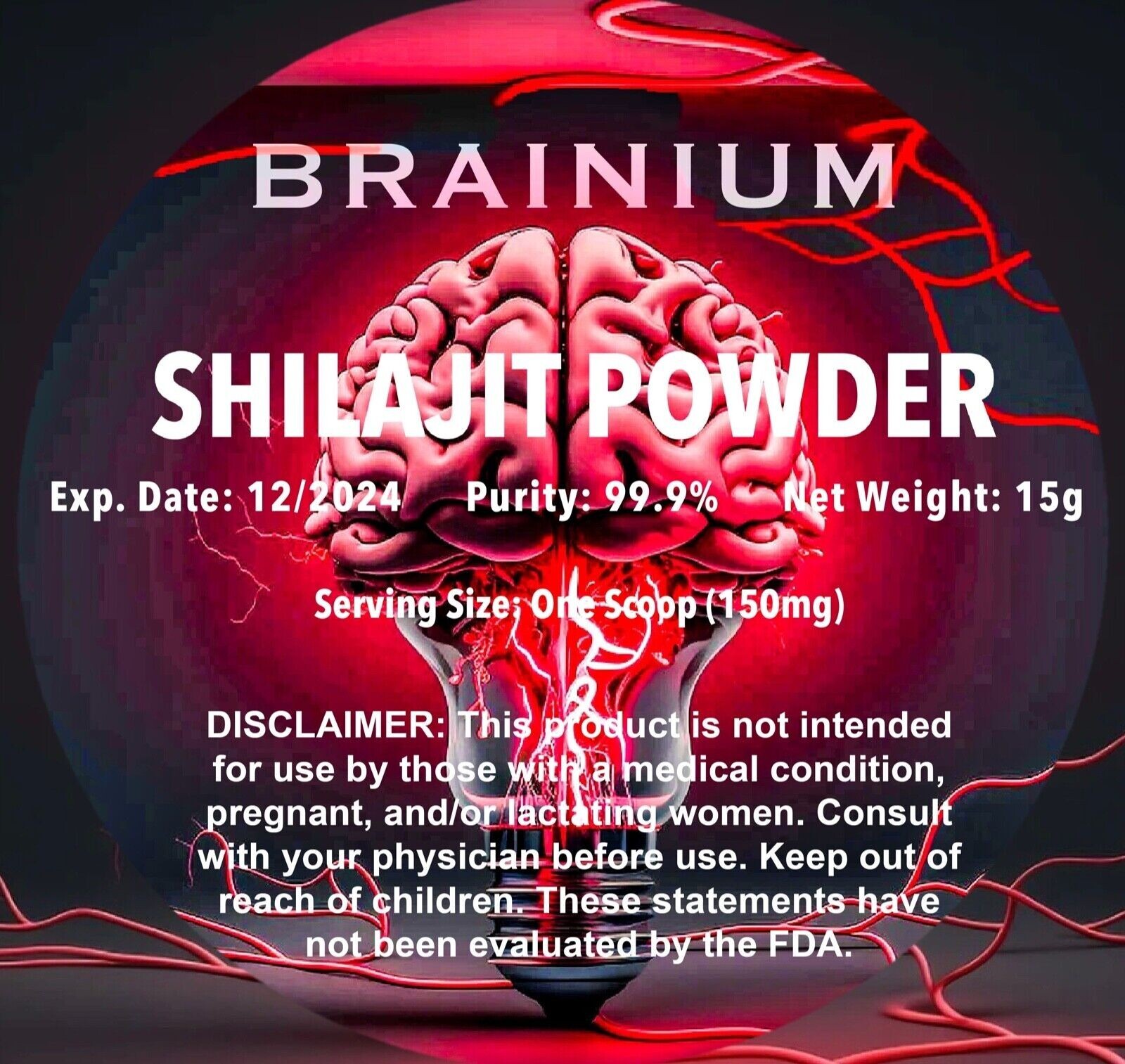 BRAINIUM – Shilajit Extract 15g – 52% Fulvic Acid – Himalayan Ayurvedic