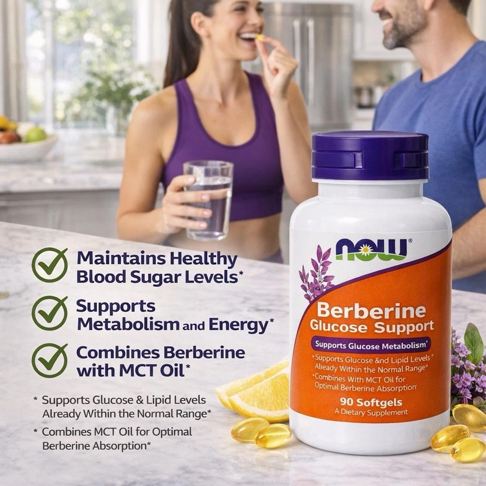 NOW Foods Berberine Glucose Support Softgel – 90 Count