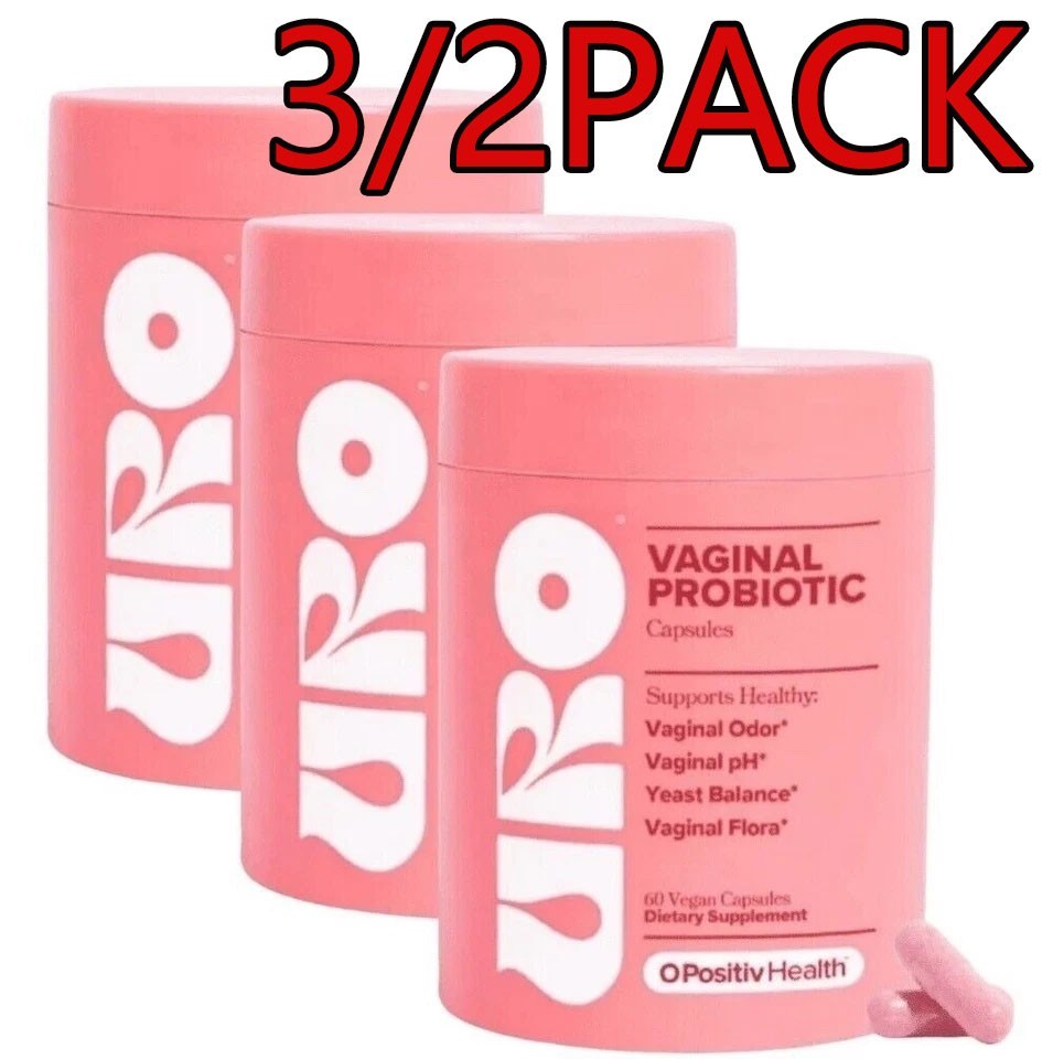 3PACK URO O Positiv Vaginal Probiotics for Women pH Balance W/ Prebiotics