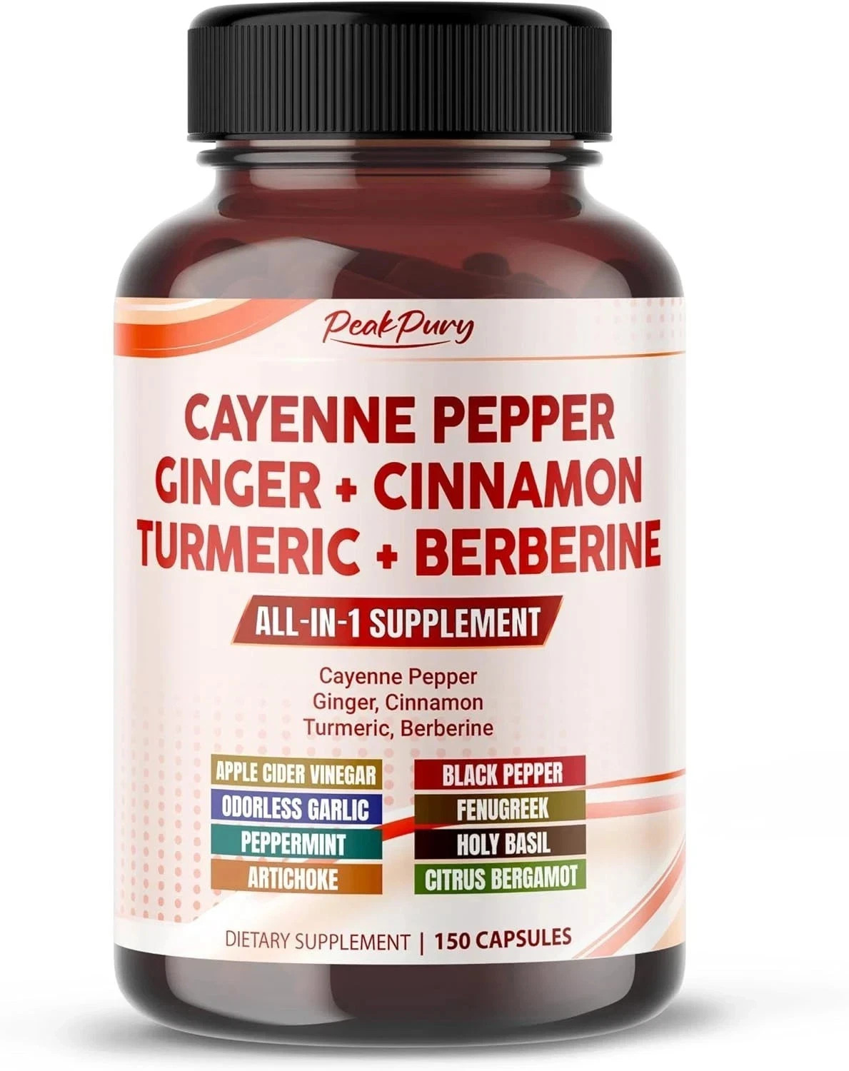 Cayenne Pepper 8000Mg Ginger 3000Mg Turmeric 2500Mg Berberine 2500Mg – Digestion