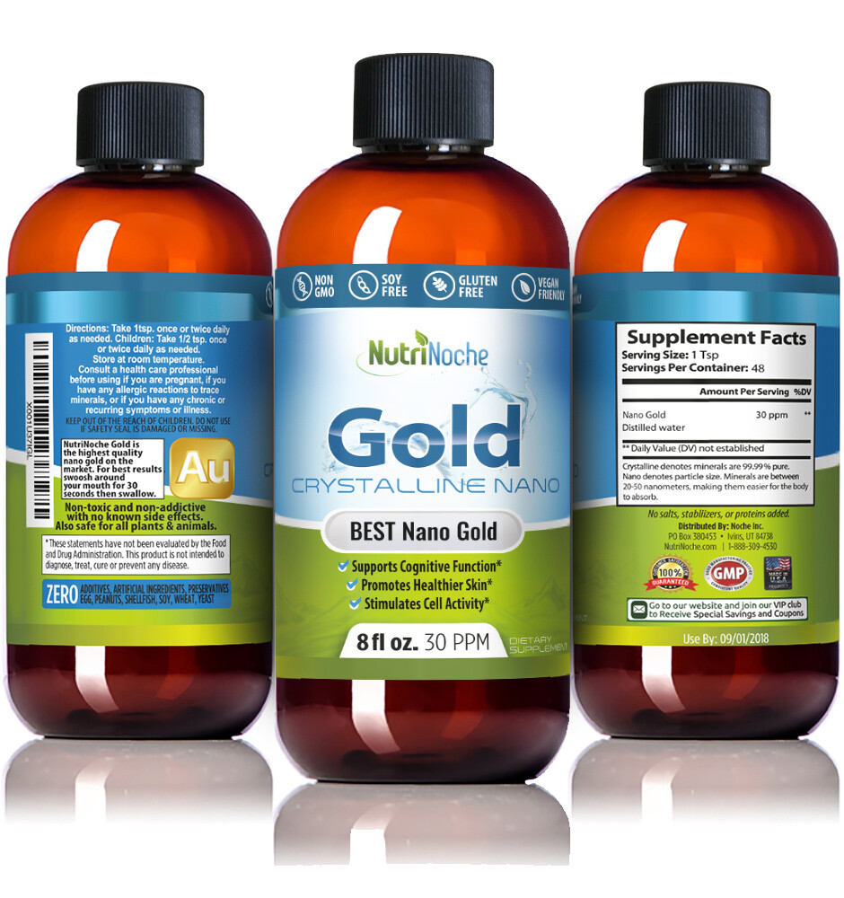 The BEST Colloidal Gold – Colloidal Minerals – No Fillers, Additives -NutriNoche
