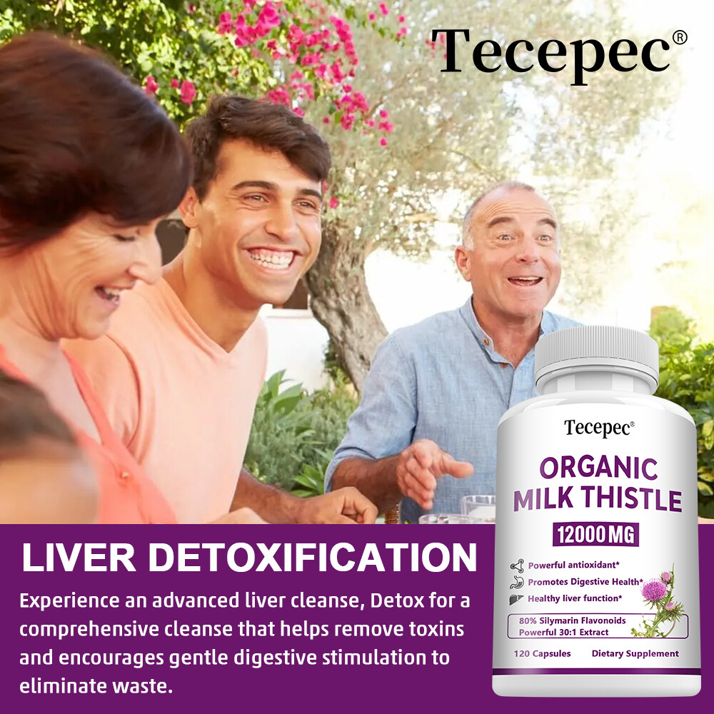 Liver Cleanse Repair Capsules Detox Cleanser with Organic Milk Thistle 12000mg