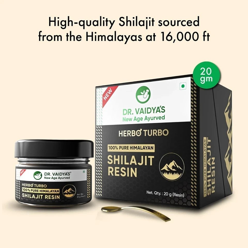 Dr. Vaidya’s Herbo24Turbo Shilajit Resin 100% Shuddha Shilajit 20g M933