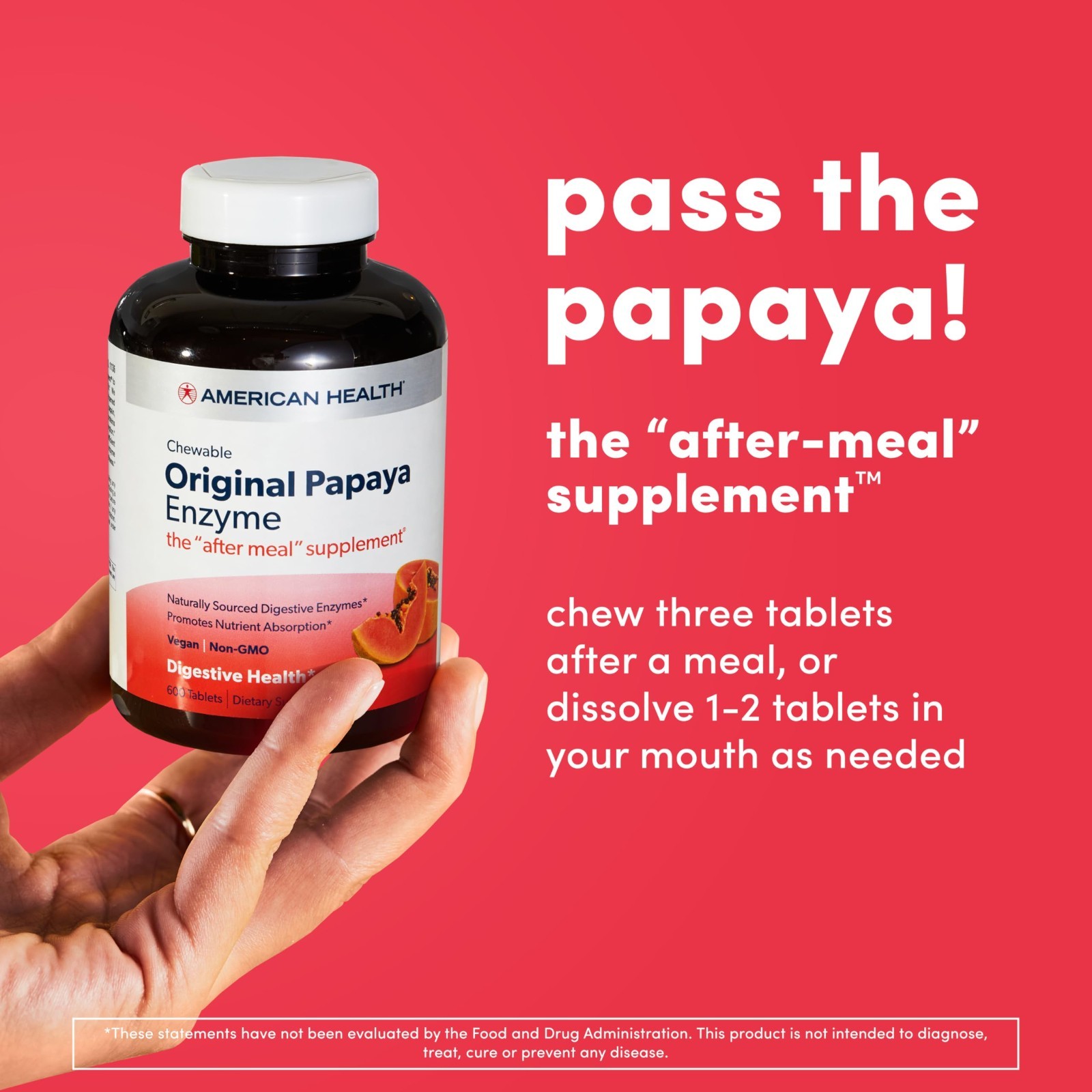 Chewable Papaya Enzyme 250 Tablets – Digestive Health, Natural Relief, Chewable