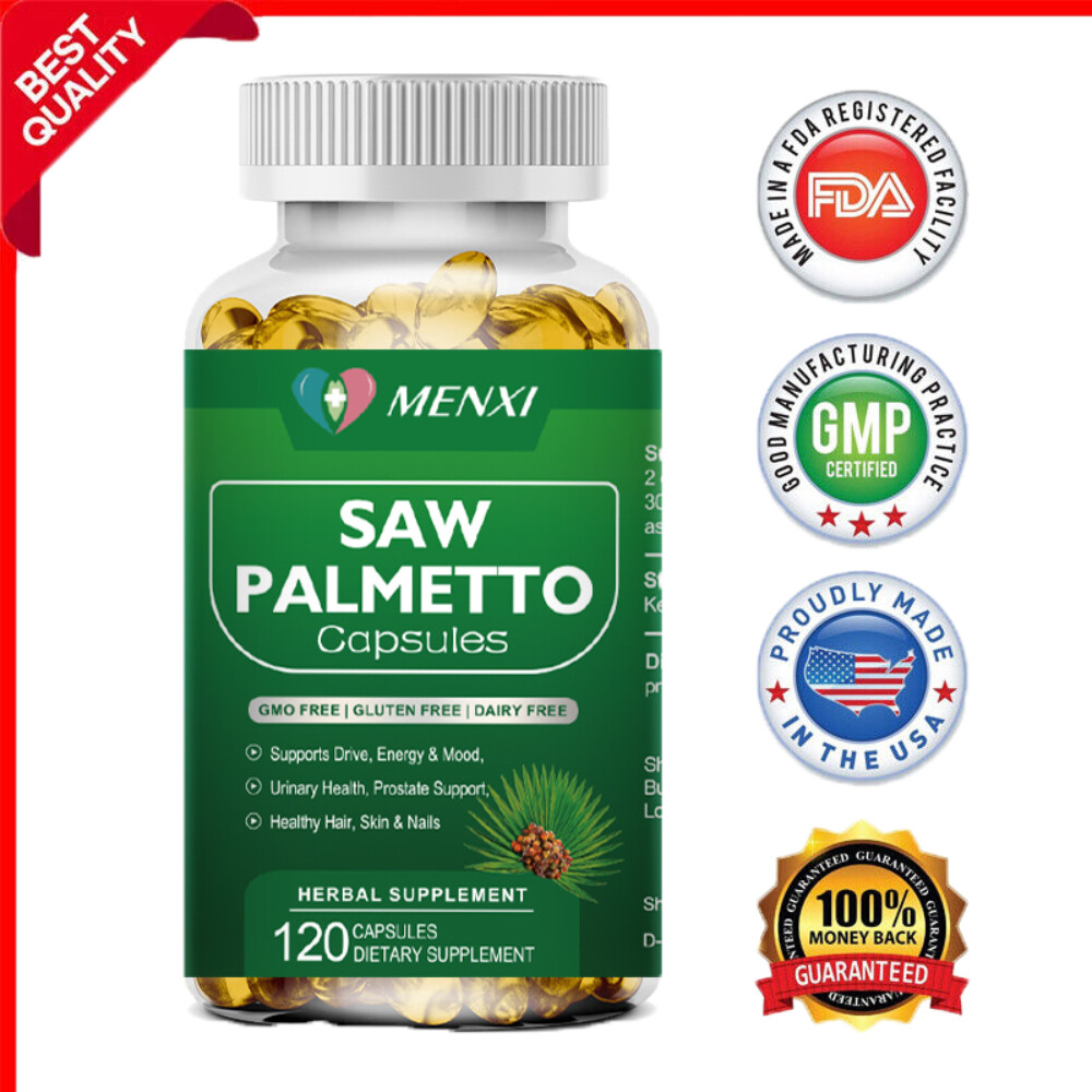 Saw Palmetto Extract Capsules for Men’s Prostate Health Wellness Supplement
