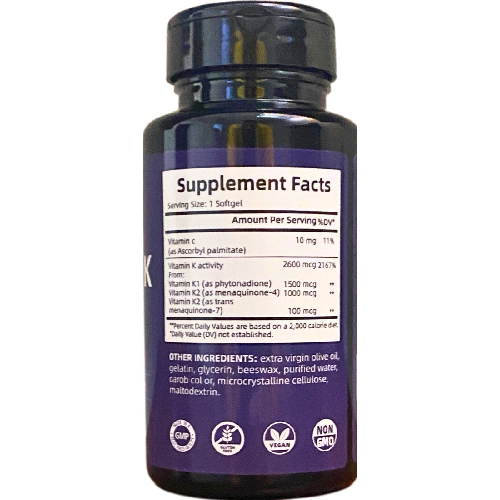 (PACK OF 2) Super K with Advanced K2 Complex (MK-7) 120 gels MK-4 1000mcg