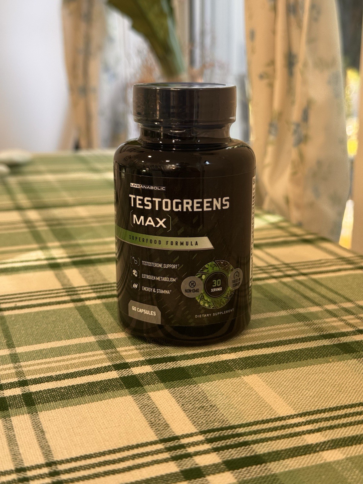Live Anabolic TestoGreens Max Men’s Daily Greens Capsule Supplement 03/2028