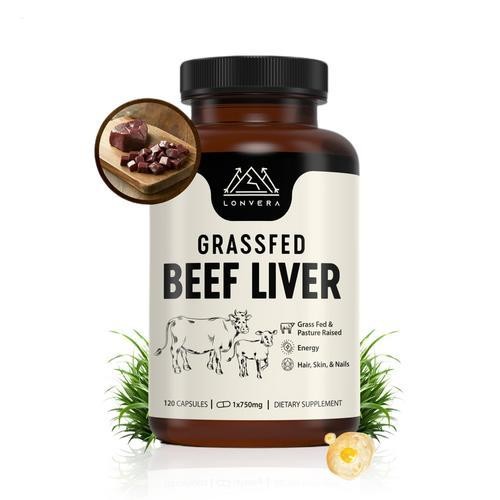 Quality Grass Fed Beef Liver Capsules Dessicated Liver Supplement 120 Tablets