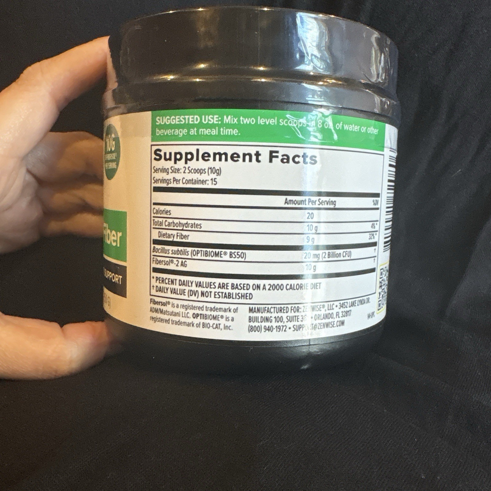 Zenwise Daily Prebiotic Fiber Probiotics Gut Support 5.29oz – New Factory Sealed