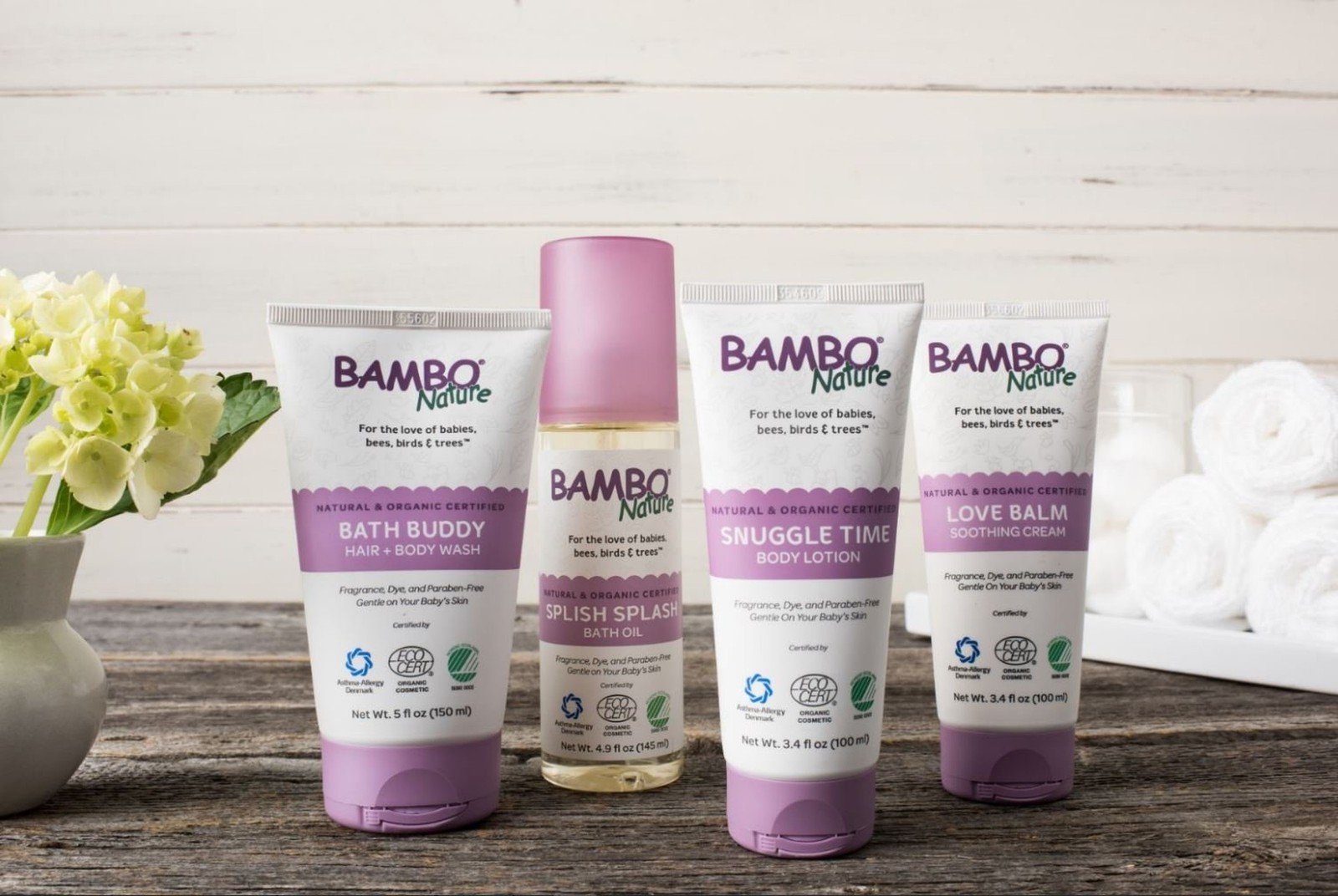 Bambo Nature Love Balm Soothing Cream, 3.4 fl oz Tube, 1 Count (Pack of 4)
