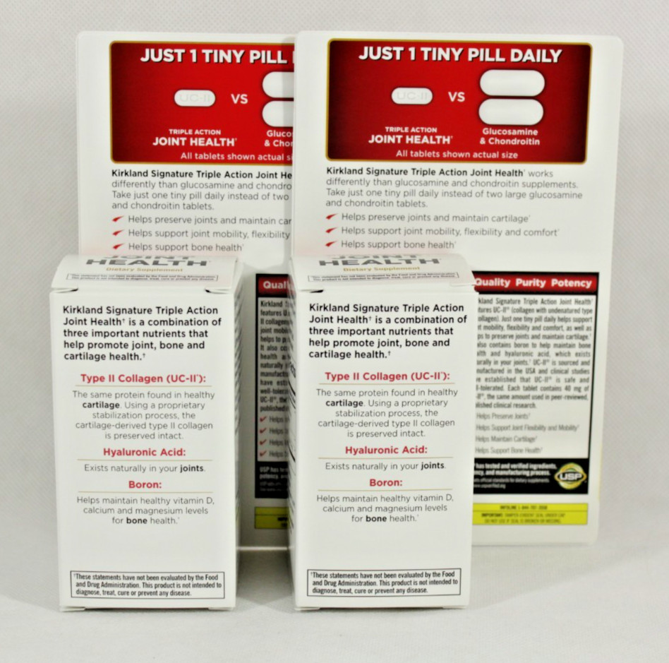 2 Packs Kirkland Triple Action Joint Health 110 Tablets Each 220 Tablets Total