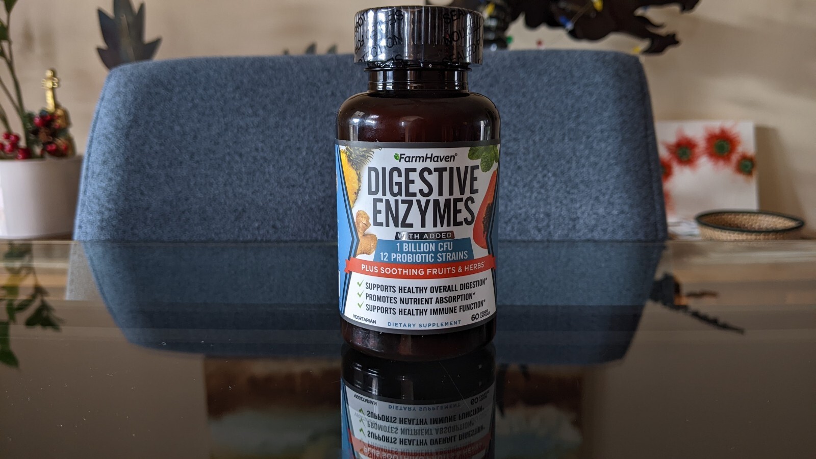 FarmHaven Digestive Enzymes Plus Probiotics, Exp 12/2025 (2 available)