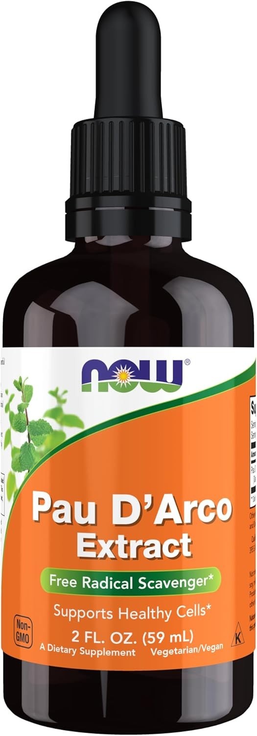 NOW Foods Pau D’Arco Liquid Extract 2oz Free Radical Scavenger Healthy Cells Sup
