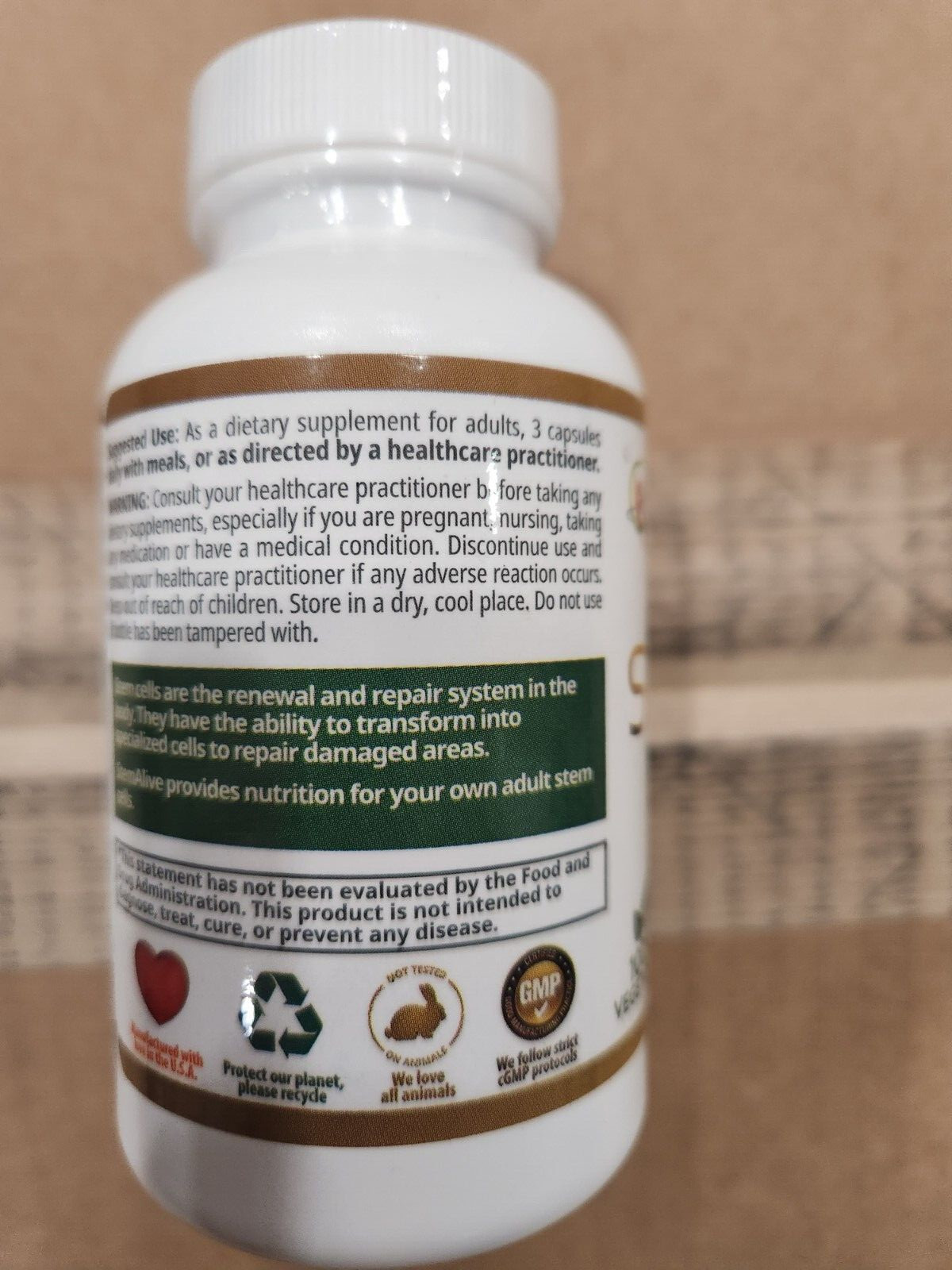StemAlive Stem Foods Holistics Celulas Madre 90 cap. Exp 03/2027 New & Fresh