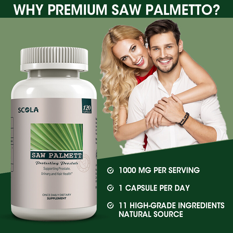 Saw Palmetto Capsules – Premium Prostate Health Support Supplement for Men 120Pc