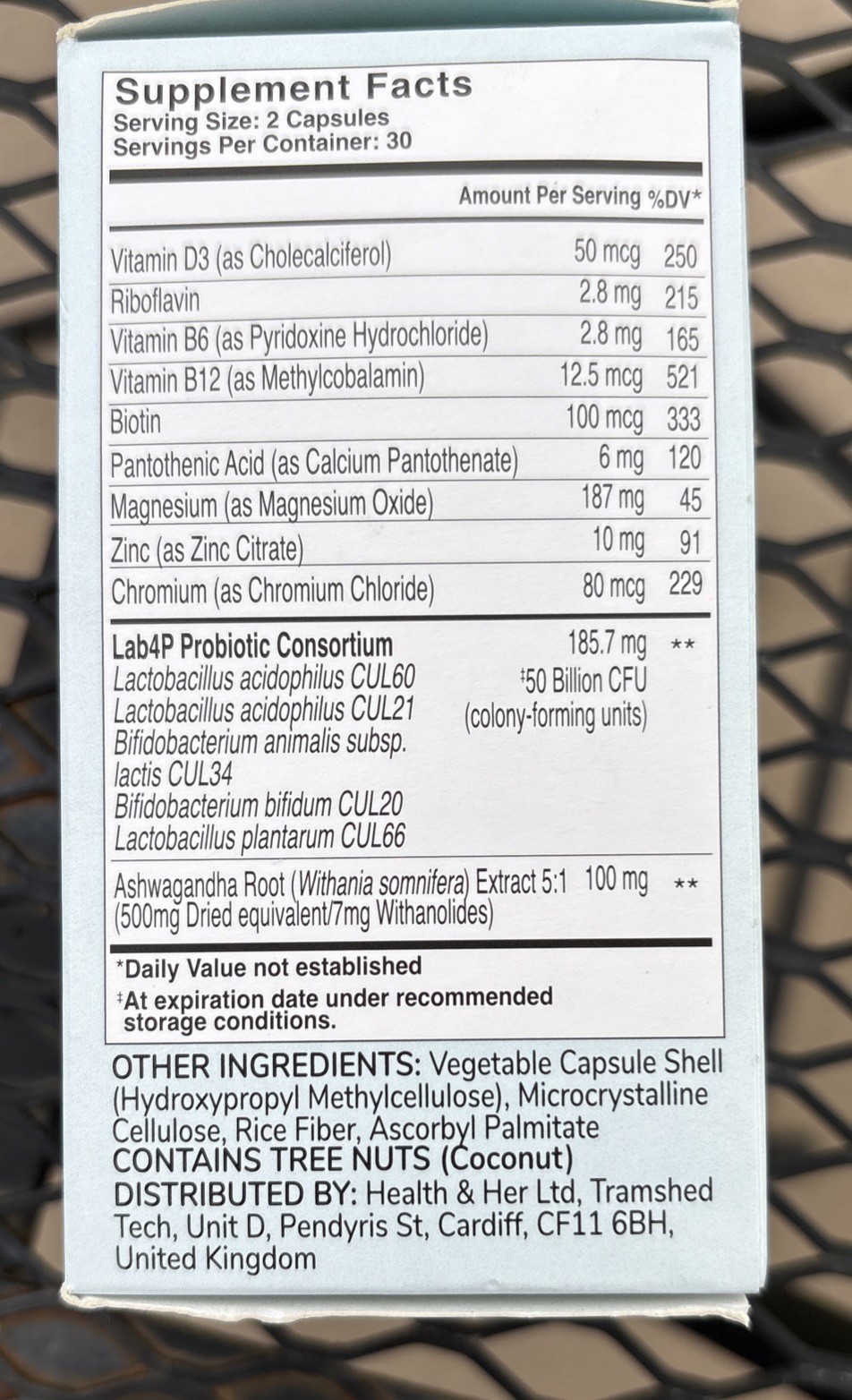 Health & Her Weight Management Probiotic + Multi-Nutrients 50 Billion CFU 09/26