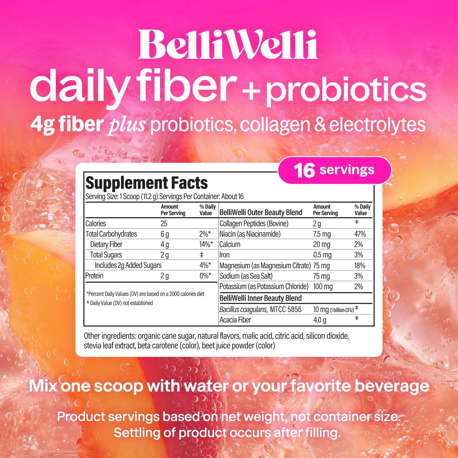 Fiber Supplement Powder with Prebiotics for Digestive Health & Gut Support, Keto