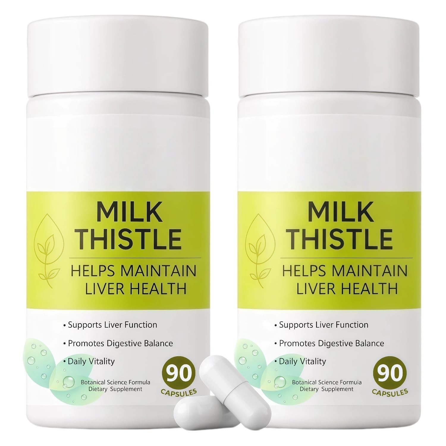 Milk Thistle 300mg – 80% Silymarin with Turmeric & Pueraria – Liver Detox Suppor