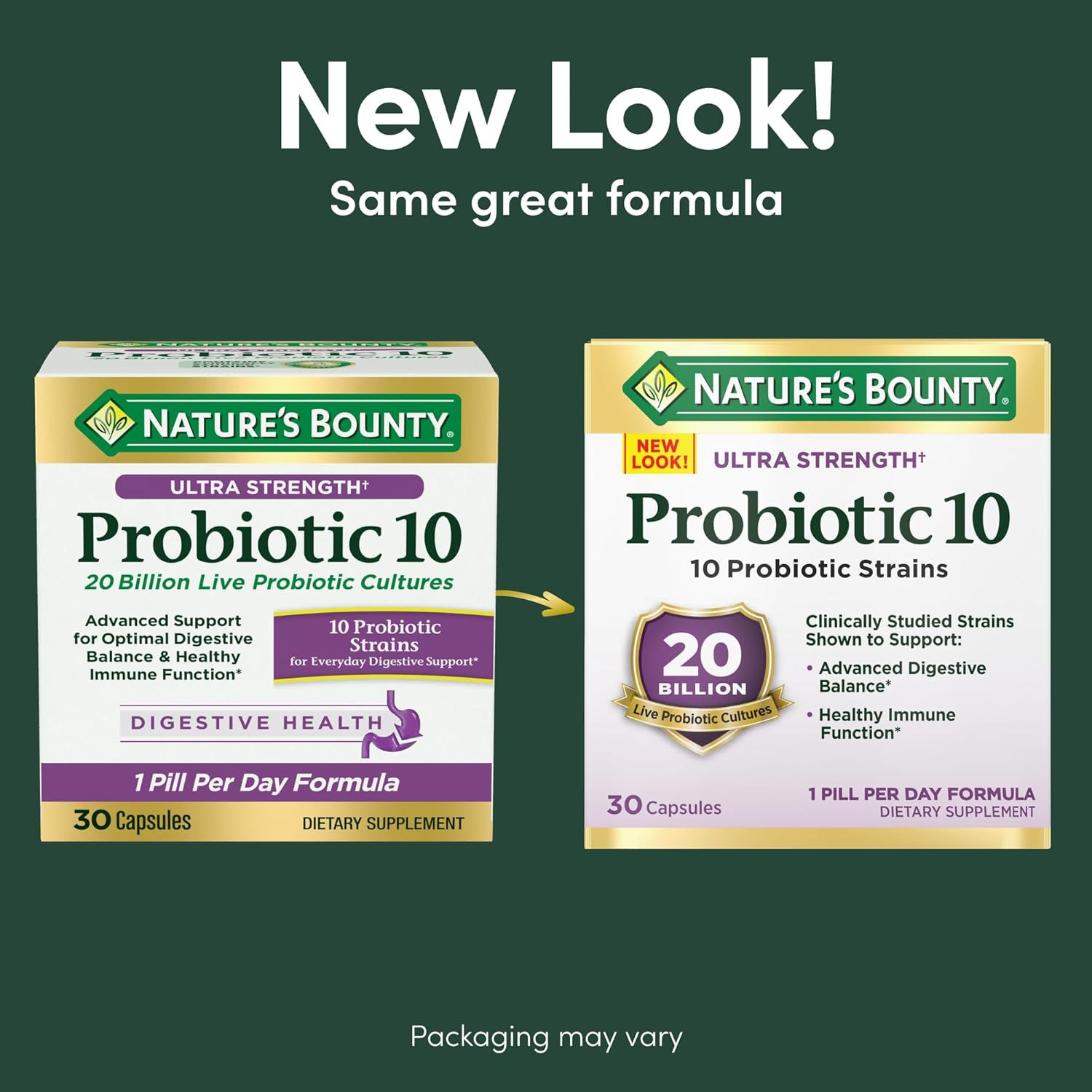 Nature’S Bounty Probiotic 10, Ultra Strength Daily Probiotic Supplement, Support
