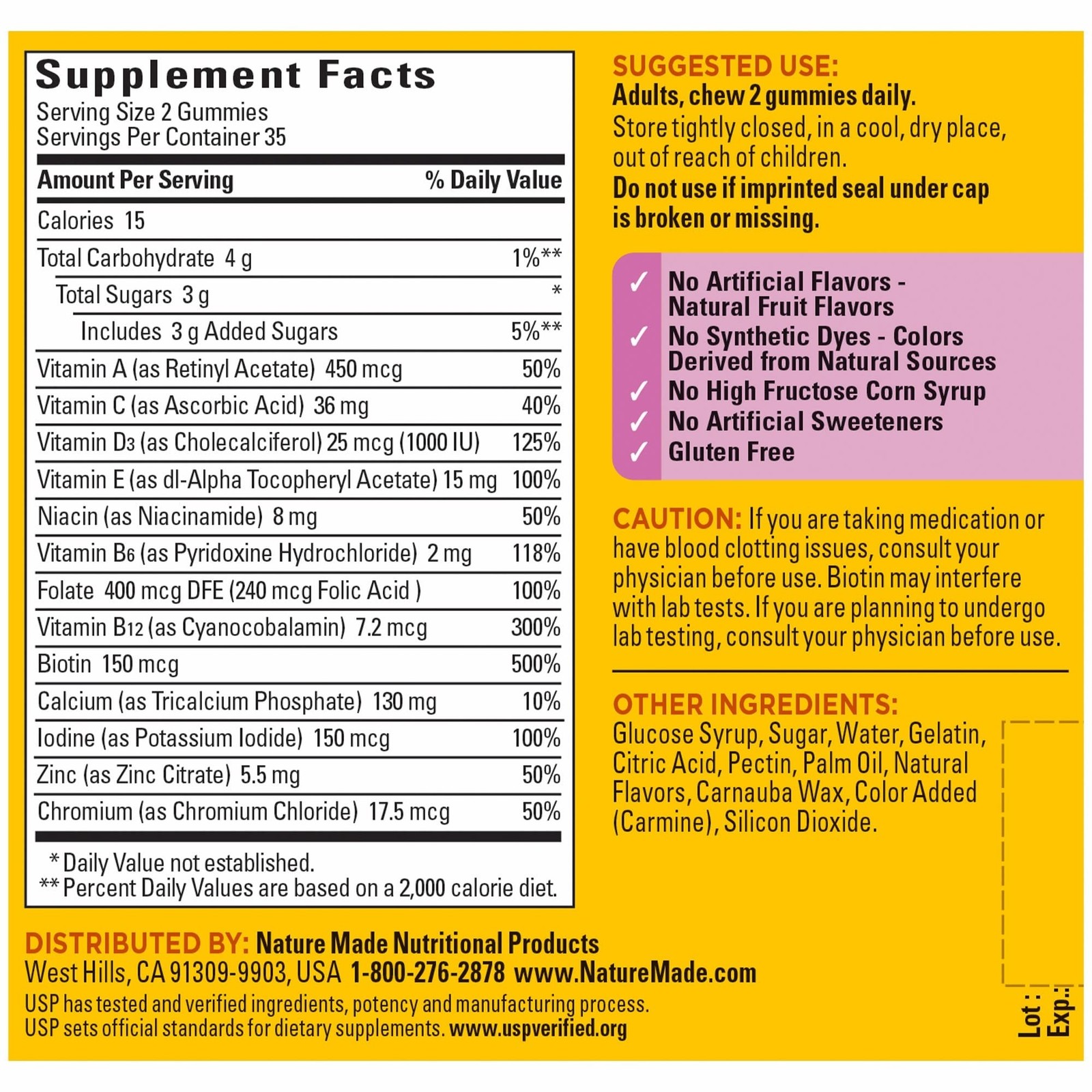 Nature Made Multivitamin For Women, Womens Gummy 70 Count (Pack of 1)