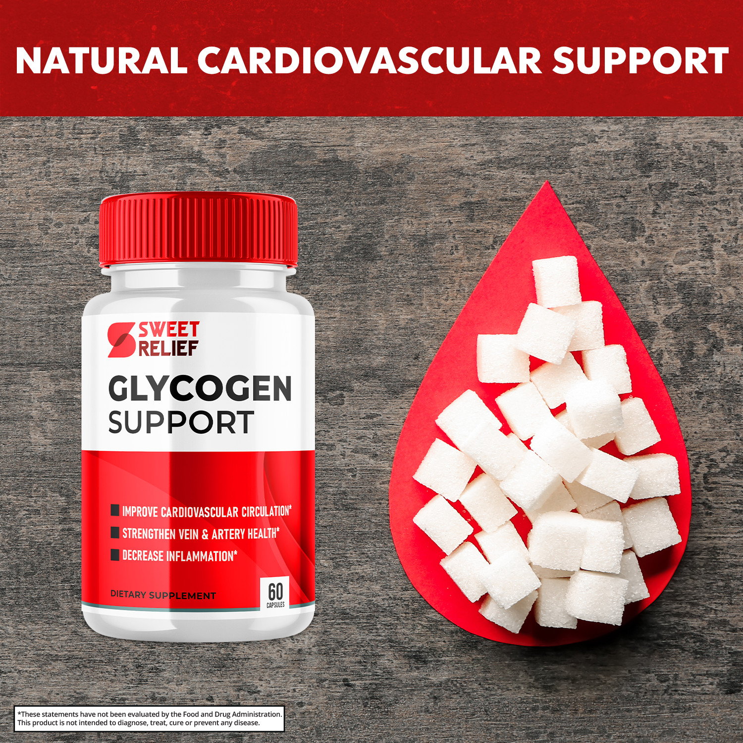 (2 Pack) Sweet Relief Glycogen Support Capsules, Sweet Relief (120 Capsules)