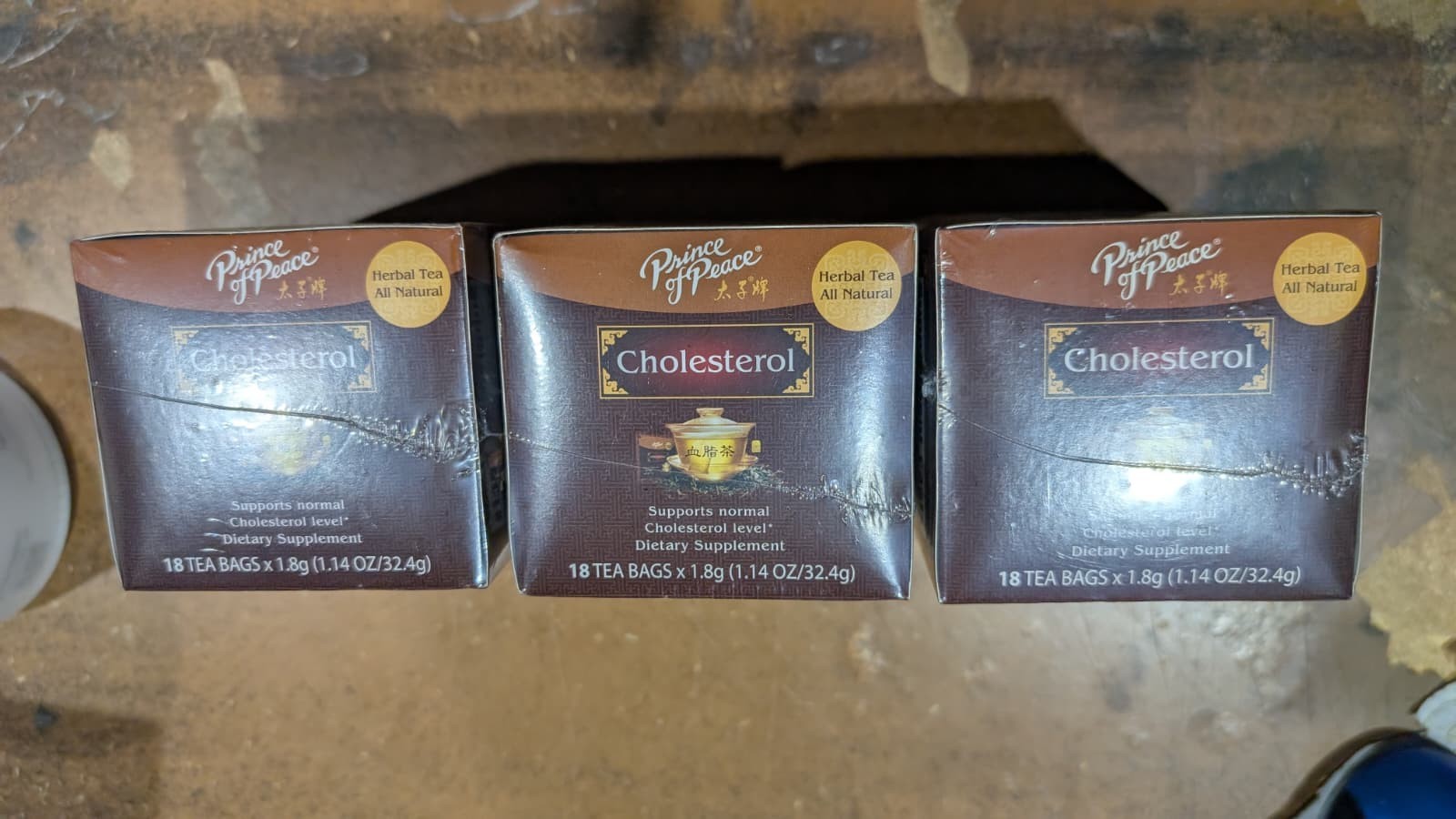 3 Boxes – Prince Of Peace Cholesterol Tea 18 Tea Bags Exp 04/14/2027