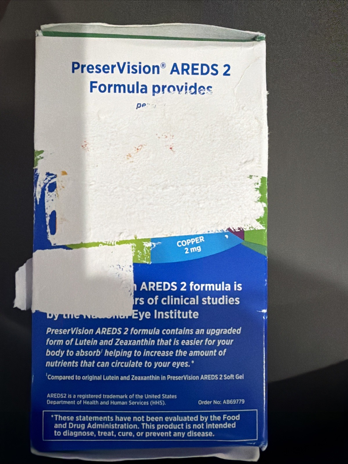 PreserVision AREDS 2 Formula,210 Soft Gels.Box Lil Damage As Shown Bottle Sealed