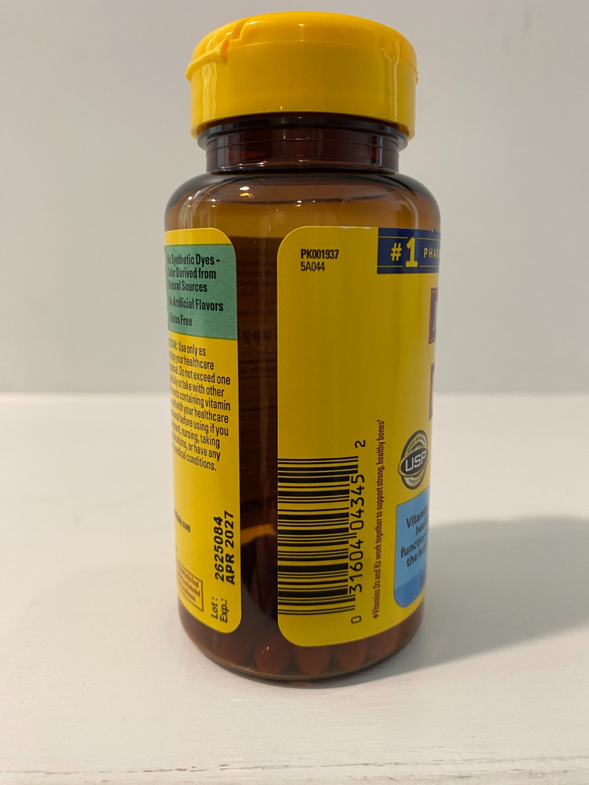 Nature Made Vitamin D3 + K2, Dietary Supplement, GF, 30 Softgels, USP Verified