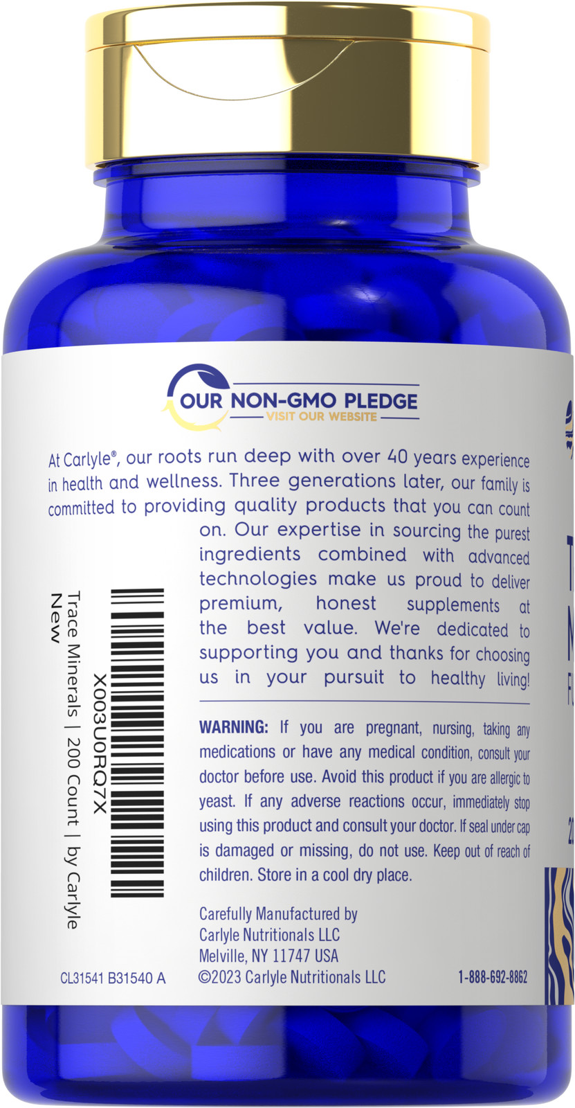 Trace Minerals | 200 Tablets | Non-GMO & Gluten Free | by Vital Trace