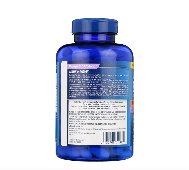 Osteo BiFlex 500MG Glucosamine MSM Vitamin Tablets – 200 Count