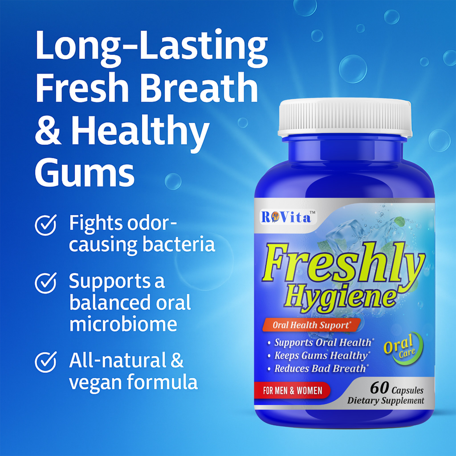 Oral Breath Freshener Dental Probiotics –Oral Health Supplement for Fresh Breath